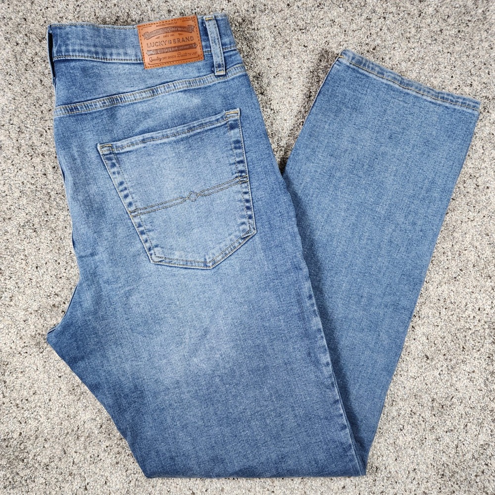 Lucky Brand Jeans Men 36x34 223 Straight Leg Medium Wash Excellent